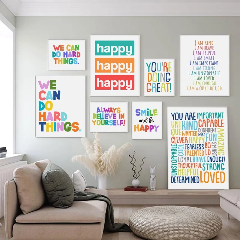 Kids Education Motivation - Poster Ispirazionale per Aula Scolastica, Quadro