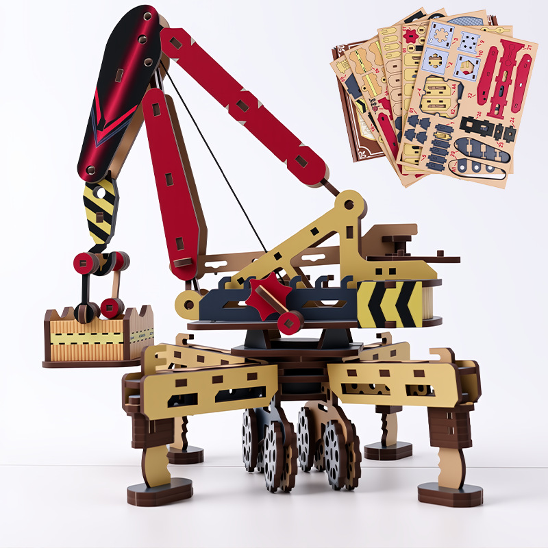 Kids Education Mobile - Puzzle 3D in Legno Gru Mobile,