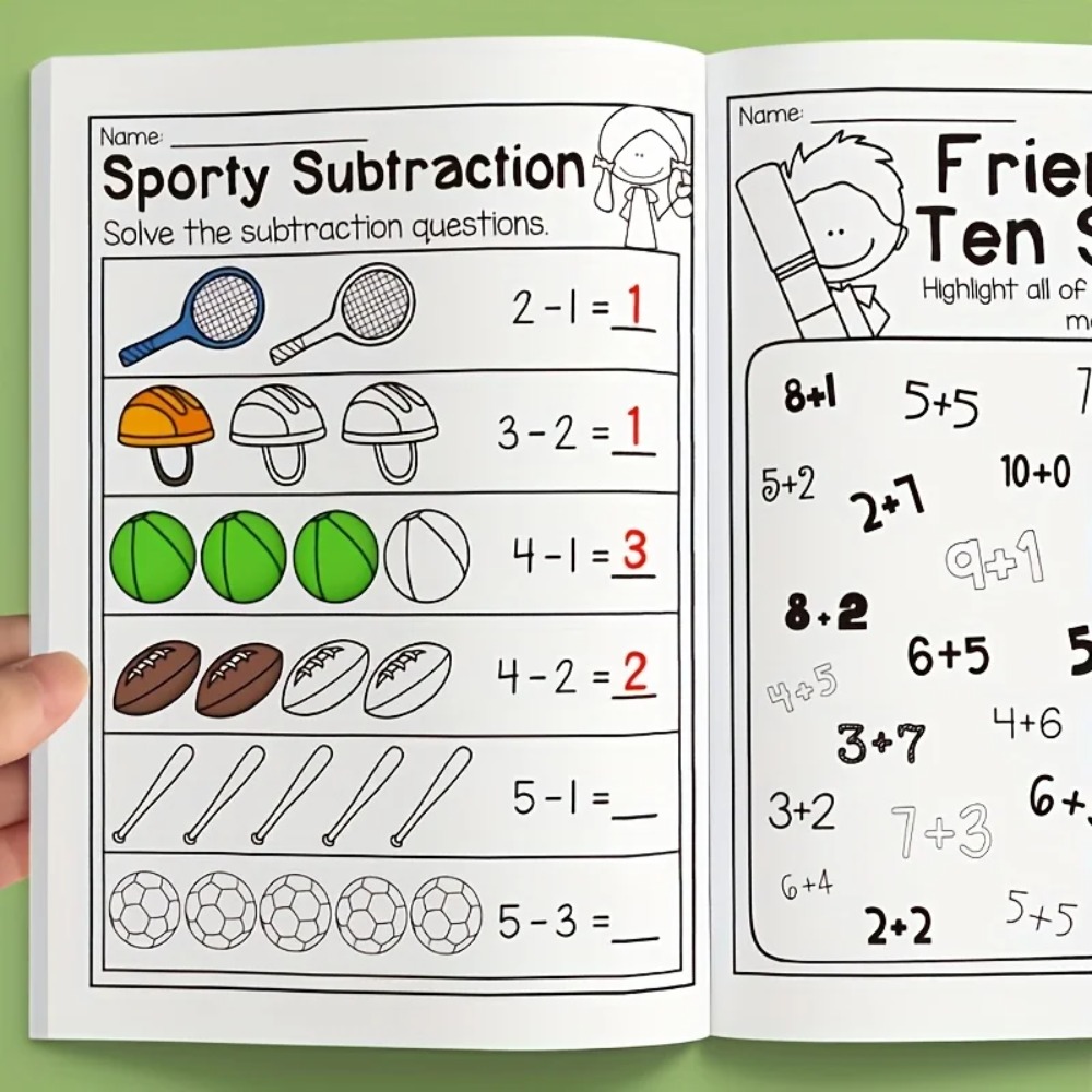 Kids Education Worksheet - Libro di esercizi di matematica interattivo,