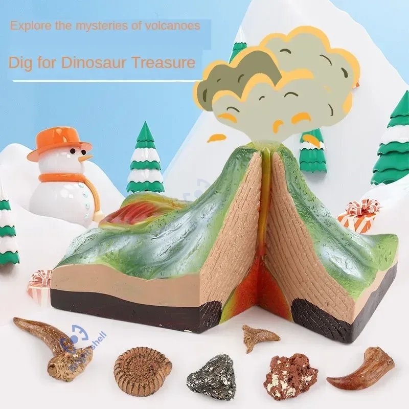 Science Kit Volcano - Piramide Giocattolo Per Bambini Dinosauro Vulcano