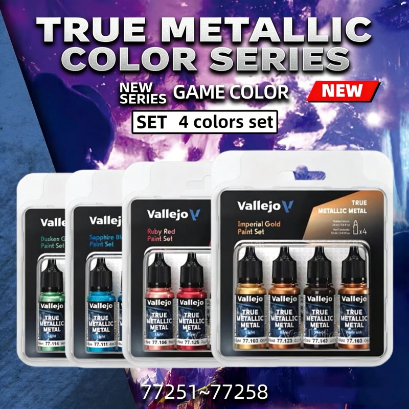 Set di 4 Colori Metallici Vall - Tamiya Model Paint Set recensione e prezzo